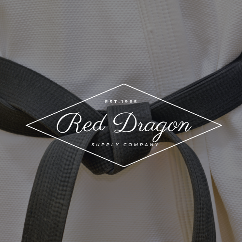 Embroidered Red Dragon Karate Black Belt