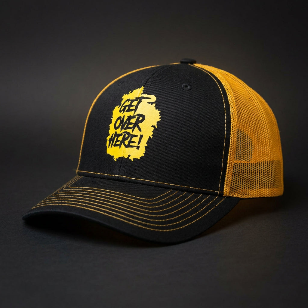 Get Over Here! Scorpion trucker hat - 3/4 angle