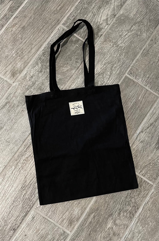 Black Cotton Tote Bag