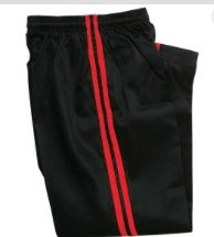 Black with Red Stripe Pant